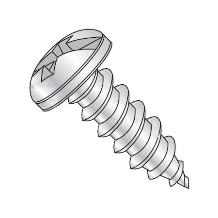 Newport Fasteners Sheet Metal Screw, #12 x 1-1/2 in, Zinc Plated Steel Pan Head Combination Phillips/Slotted Drive 673943-1700